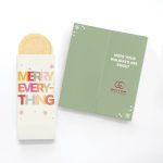 Custom One Color Foil-Stamped Stock Holiday Sentiment Sweeter Cards with Sugar Cookies with your company logo