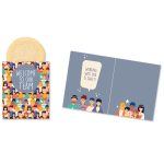 Custom One Color Foil-Stamped Stock Welcoming Mini Sweeter Card with Single Sugar Cookie with your company logo - 1