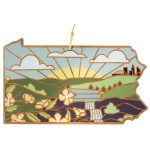 Custom Pennsylvania State Shaped Serving & Cutting Board w/Artwork by Summer Stokes with your company logo