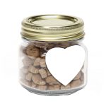 Custom Pint Jar with Large Heart Magnet Pet Fill with your company logo - 1