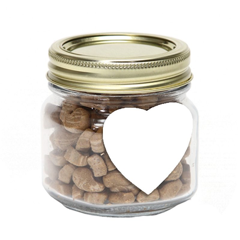 Custom Pint Jar with Large Heart Magnet Pet Fill with your company logo - 1