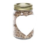 Custom Pint Jar with Large Heart Magnet Pet Fill with your company logo - 4
