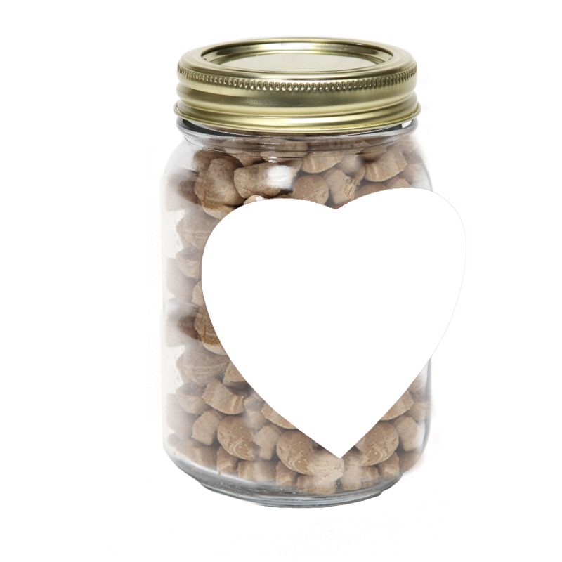 Custom Pint Jar with Large Heart Magnet Pet Fill with your company logo - 4