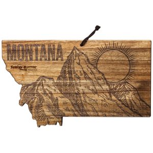 Custom Rock & Branch® Origins Series Montana State Shaped Cutting & Serving Board with your company logo
