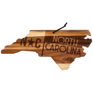 Custom Rock & Branch® Origins Series North Carolina State Shaped Wood Serving & Cutting Board with your company logo