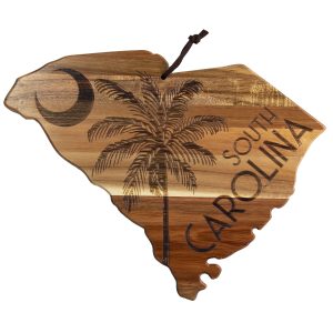 Custom Rock & Branch® Origins Series South Carolina State Shaped Wood Serving & Cutting Board with your company logo