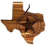 Custom Rock & Branch® Origins Series Texas State Shaped Wood Serving & Cutting Board with your company logo
