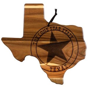 Custom Rock & Branch® Origins Series Texas State Shaped Wood Serving & Cutting Board with your company logo