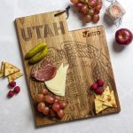 Custom Rock & Branch® Origins Series Utah State Shaped Cutting & Serving Board with your company logo - 1