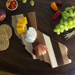 Custom Rock & Branch® Shiplap Series California State Shaped Wood Serving & Cutting Board with your company logo - 1
