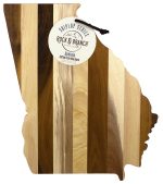 Custom Rock & Branch® Shiplap Series Georgia State Shaped Wood Serving & Cutting Board with your company logo - 2