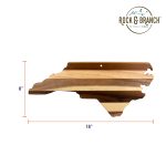 Custom Rock & Branch® Shiplap Series North Carolina State Shaped Wood Serving & Cutting Board with your company logo - 5
