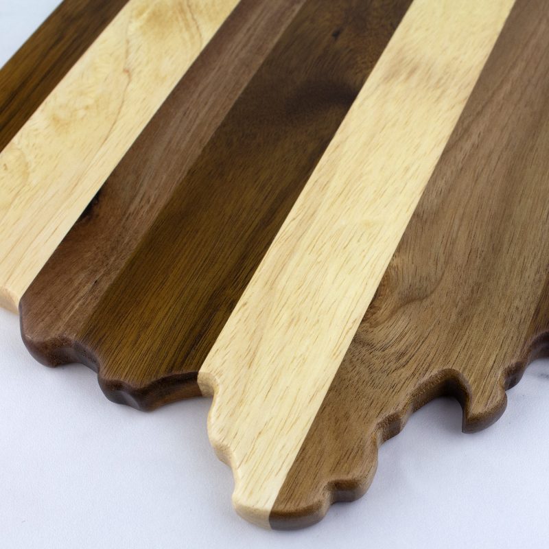 Custom Rock & Branch® Shiplap Series Ohio State Shaped Wood Serving & Cutting Board with your company logo - 2