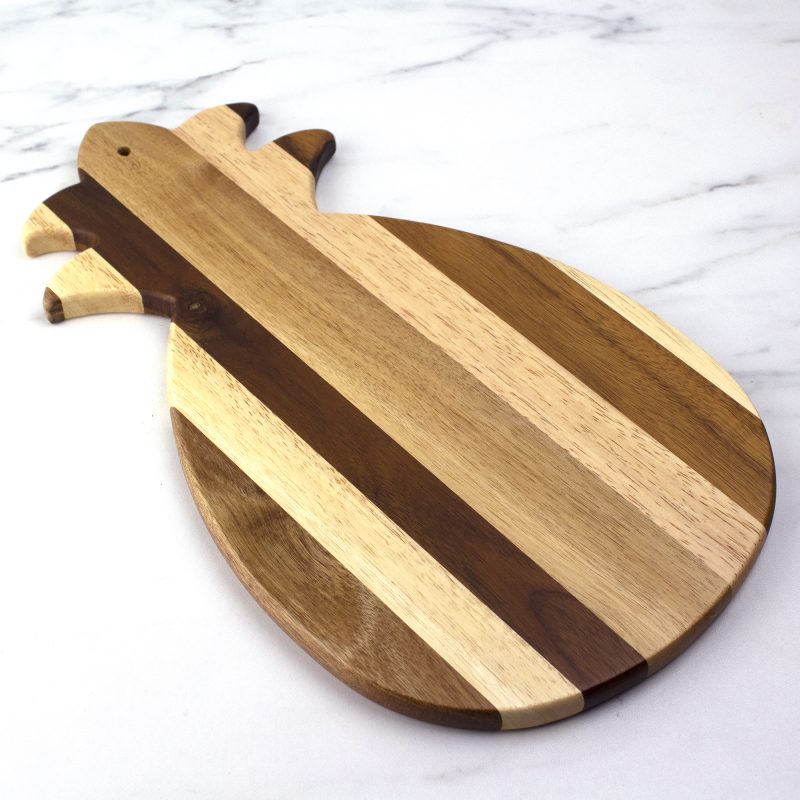 Custom Rock & Branch® Shiplap Series Pineapple Shaped Wood Serving & Cutting Board with your company logo - 2