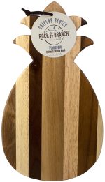 Custom Rock & Branch® Shiplap Series Pineapple Shaped Wood Serving & Cutting Board with your company logo - 4