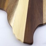 Custom Rock & Branch® Shiplap Series Texas State Shaped Wood Serving & Cutting Board with your company logo - 3