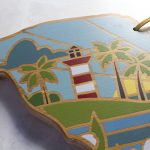 Custom South Carolina State Shaped Cutting & Serving Board w/Artwork by Summer Stokes with your company logo - 3