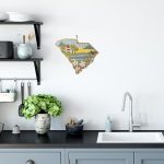 Custom South Carolina State Shaped Cutting & Serving Board w/Artwork by Summer Stokes with your company logo - 4