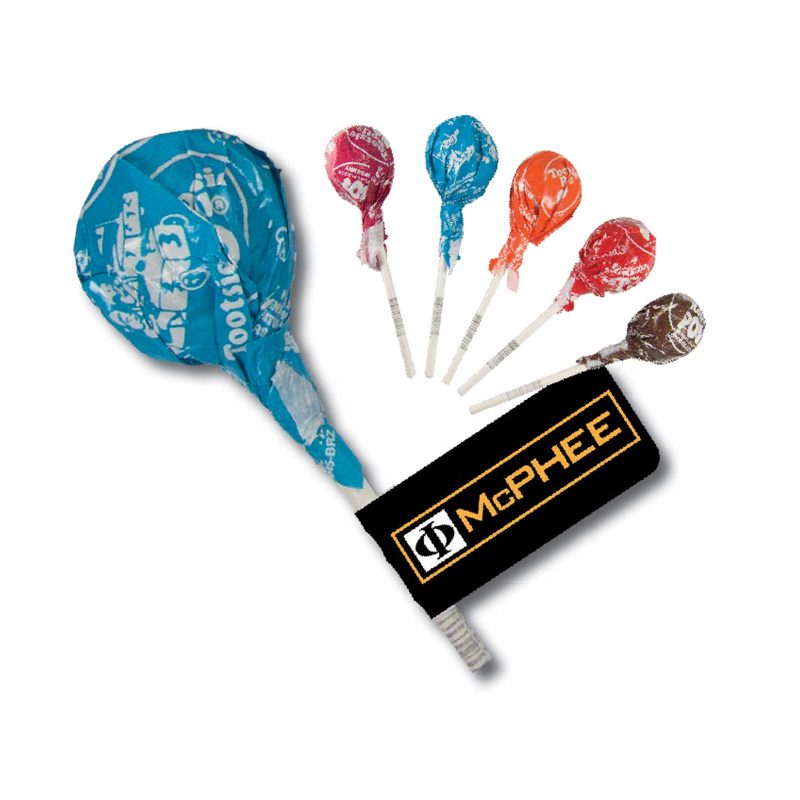 Custom Tootsie Pop W/ Flag with your company logo
