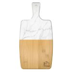 Custom UV Print Faux Marble/Bamboo Paddle Cutting Board with your company logo