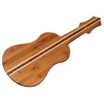 Custom Ukulele/Guitar Shape Bamboo Cutting Board with your company logo - 2