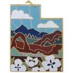 Custom Utah State Shaped Cutting & Serving Board w/Artwork by Summer Stokes with your company logo