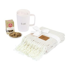 Custom All Wrapped Up Gift Set - Marshmallow with your company logo