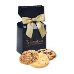 Custom Homestyle Cookies in Navy Premium Delights Gift Box with your company logo