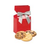 Custom Homestyle Cookies in Red Premium Delights Gift Box with your company logo - 1