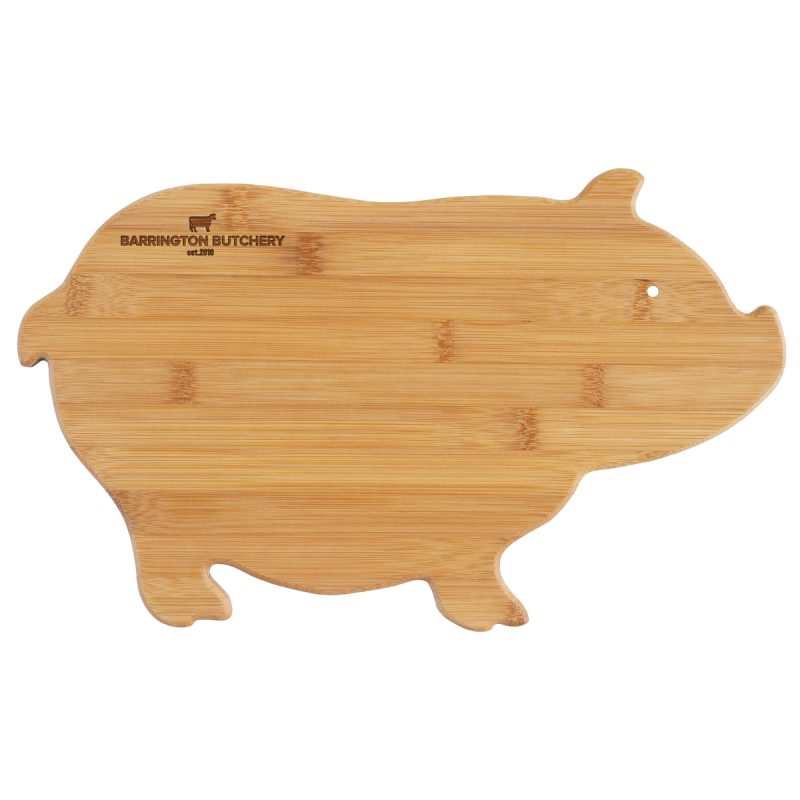 Custom Pig Shaped Cutting & Serving Board with your company logo