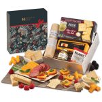 Custom Snack Lover's Gift Box with Pine Boughs & Berries Sleeve with your company logo