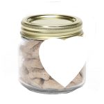 Custom Half Pint Jar w/ Heart Magnet Pet Fill with your company logo - 1