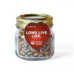 Custom Half Pint Jar w/ Heart Magnet Pet Fill with your company logo