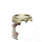 Custom Half Pint Jar with Paw Magnet Pet Fill with your company logo - 1