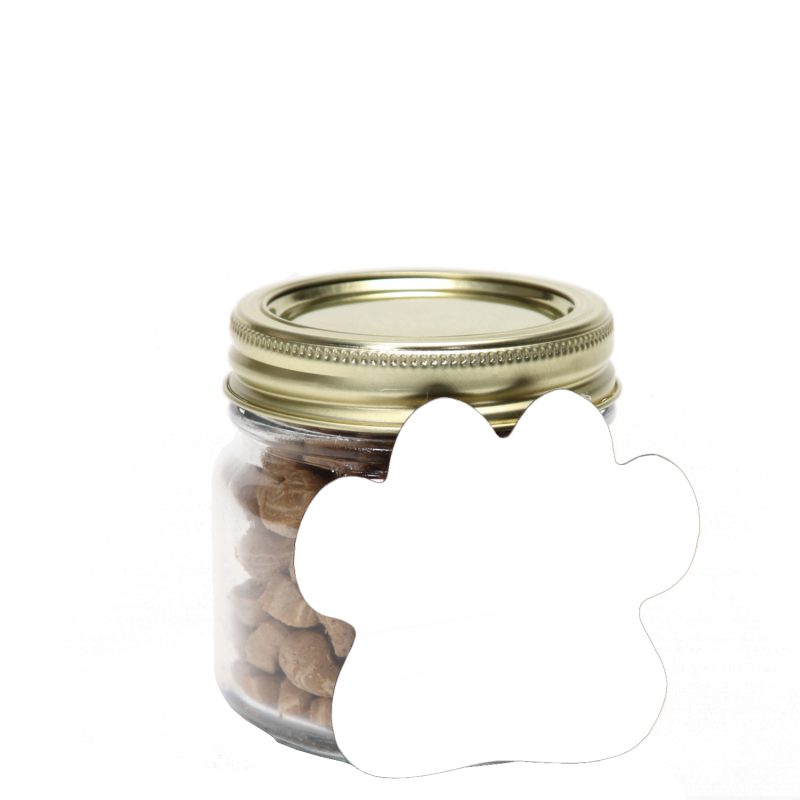 Custom Half Pint Jar with Paw Magnet Pet Fill with your company logo - 1