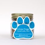Custom Half Pint Jar with Paw Magnet Pet Fill with your company logo - 2