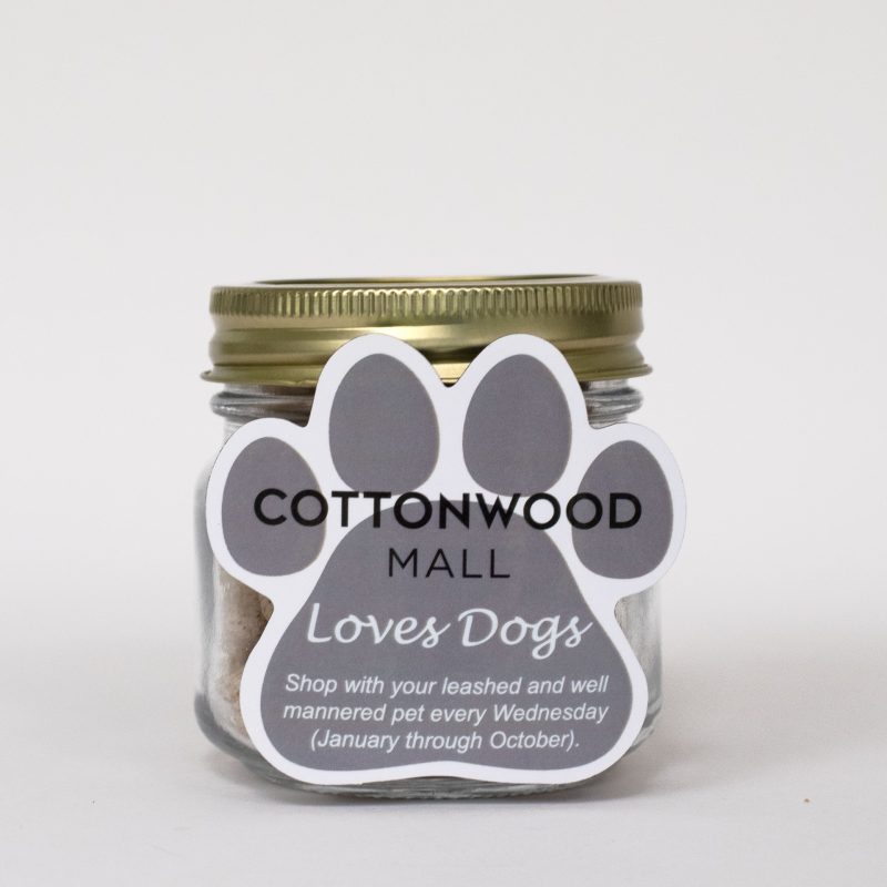 Custom Half Pint Jar with Paw Magnet Pet Fill with your company logo - 3