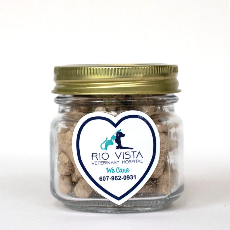 Custom Half Pint Jar with Small Heart Magnet Pet Fill with your company logo - 2