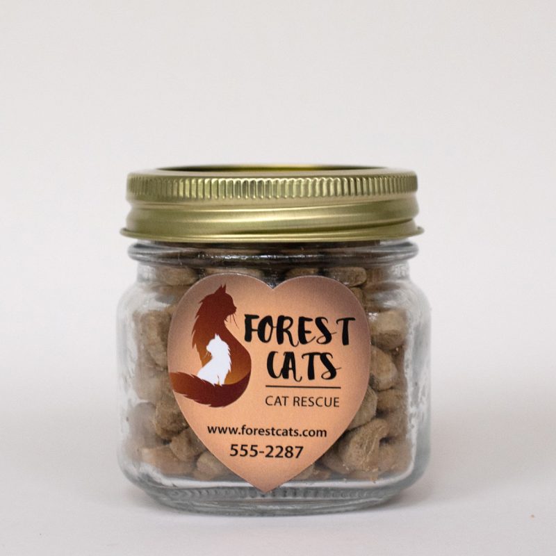 Custom Half Pint Jar with Small Heart Magnet Pet Fill with your company logo - 3