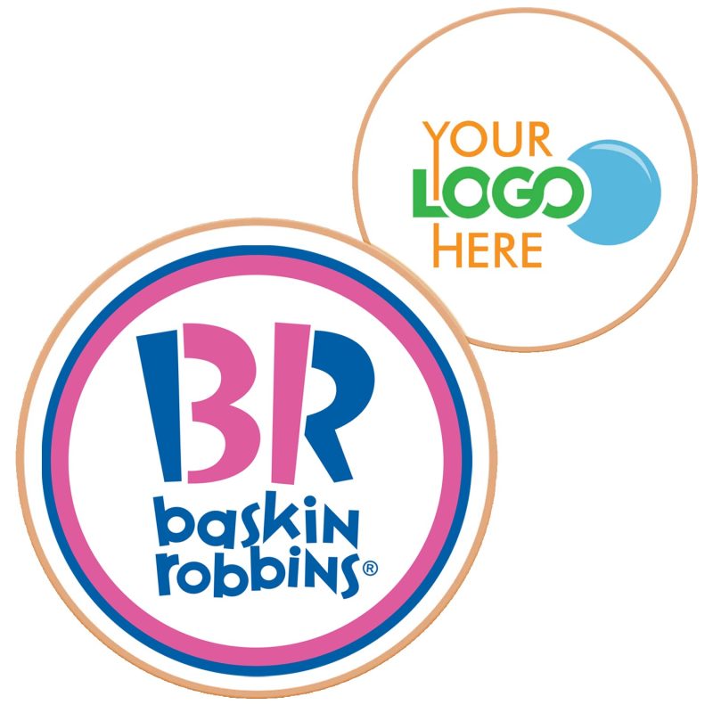 Custom 4" Round Logo Sugar Cookie with your company logo