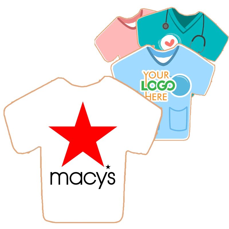 Custom 4" T-Shirt Shaped Logo Sugar Cookie with your company logo