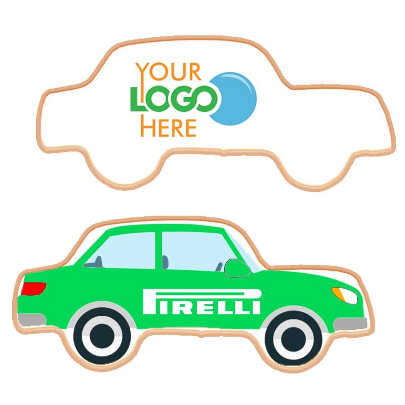 Custom Car Shaped Logo Sugar Cookie with your company logo