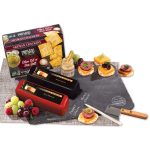 Custom Genuine Slate Serving Plate with Shelf Stable Wisconsin Cheese with your company logo