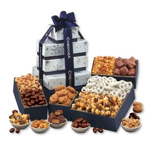 Custom Grand Gourmet Snowflake Tower with your company logo