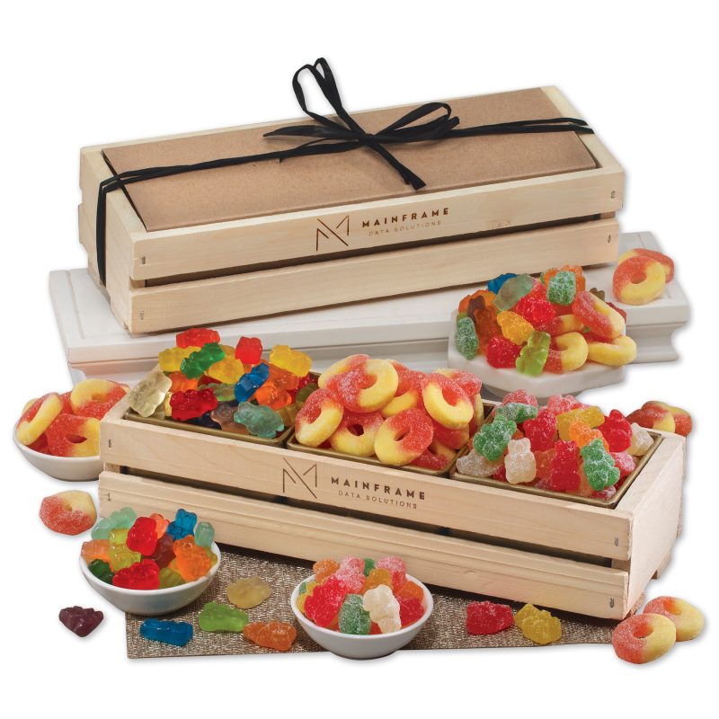 Custom Gummi Experience Crate with your company logo