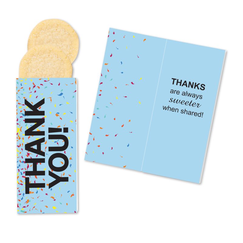 Custom One Color Foil-Stamped Stock Gratitude Sweeter Cards with Sugar Cookies with your company logo - 1