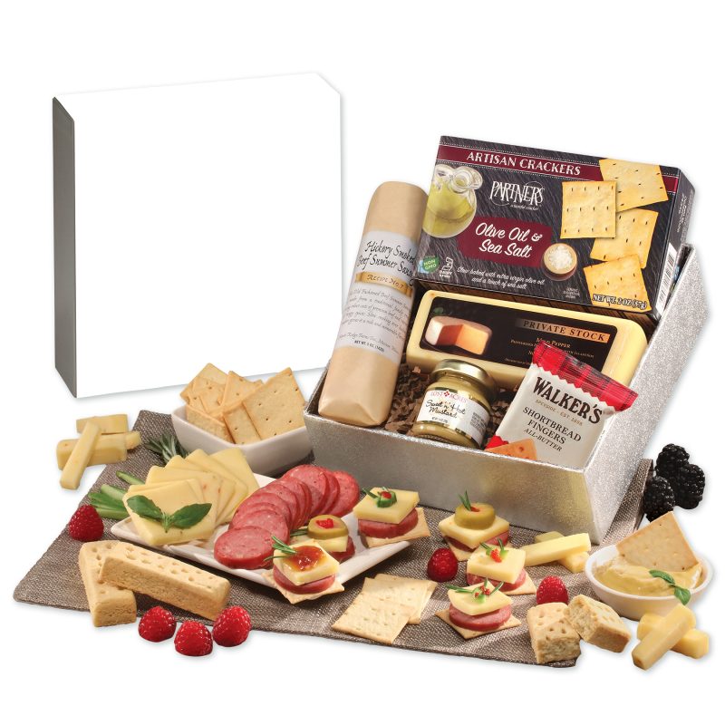 Custom Shelf Stable Snack Lover's Gift Box with Full Color Sleeve with your company logo - 1