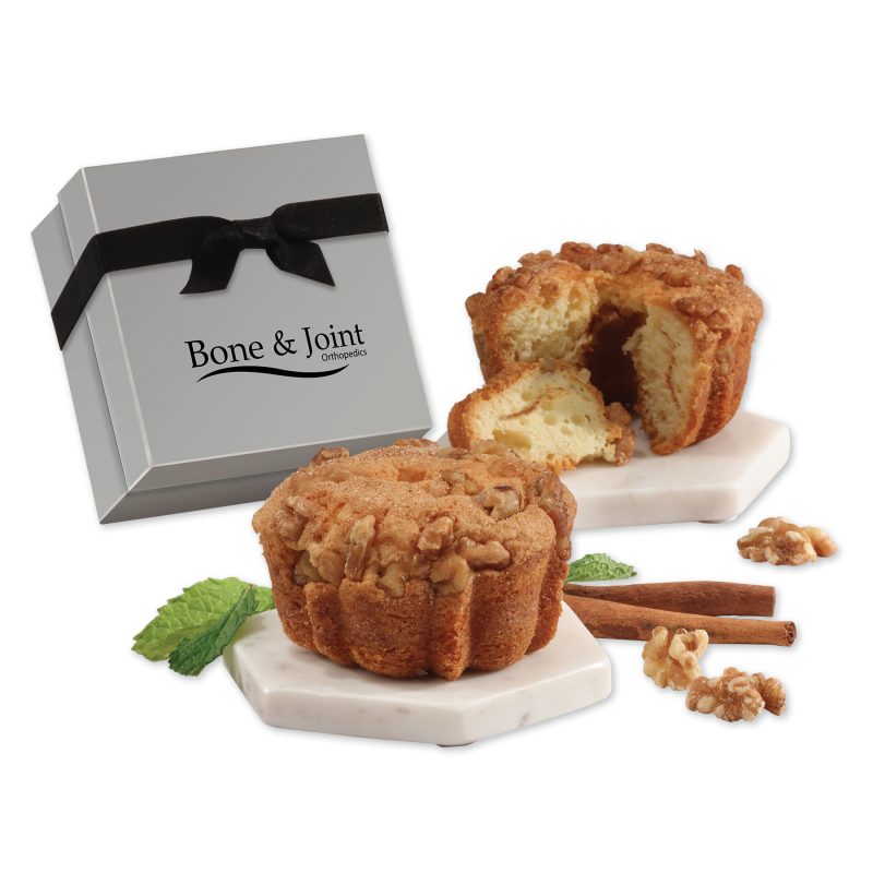 Single-Serve-Cinnamon-Walnut-Bundt-Cake-GY50107 Custom Single-Serve Cinnamon Walnut Bundt Cake with your company logo