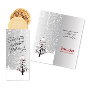 Custom One Color Foil-Stamped Stock Cardinals Sweeter Cards with Homestyle Cookie Duo with your company logo