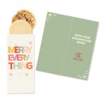 Custom One Color Foil-Stamped Stock Holiday Sentiment Sweeter Cards with Homestyle Cookie Duo with your company logo